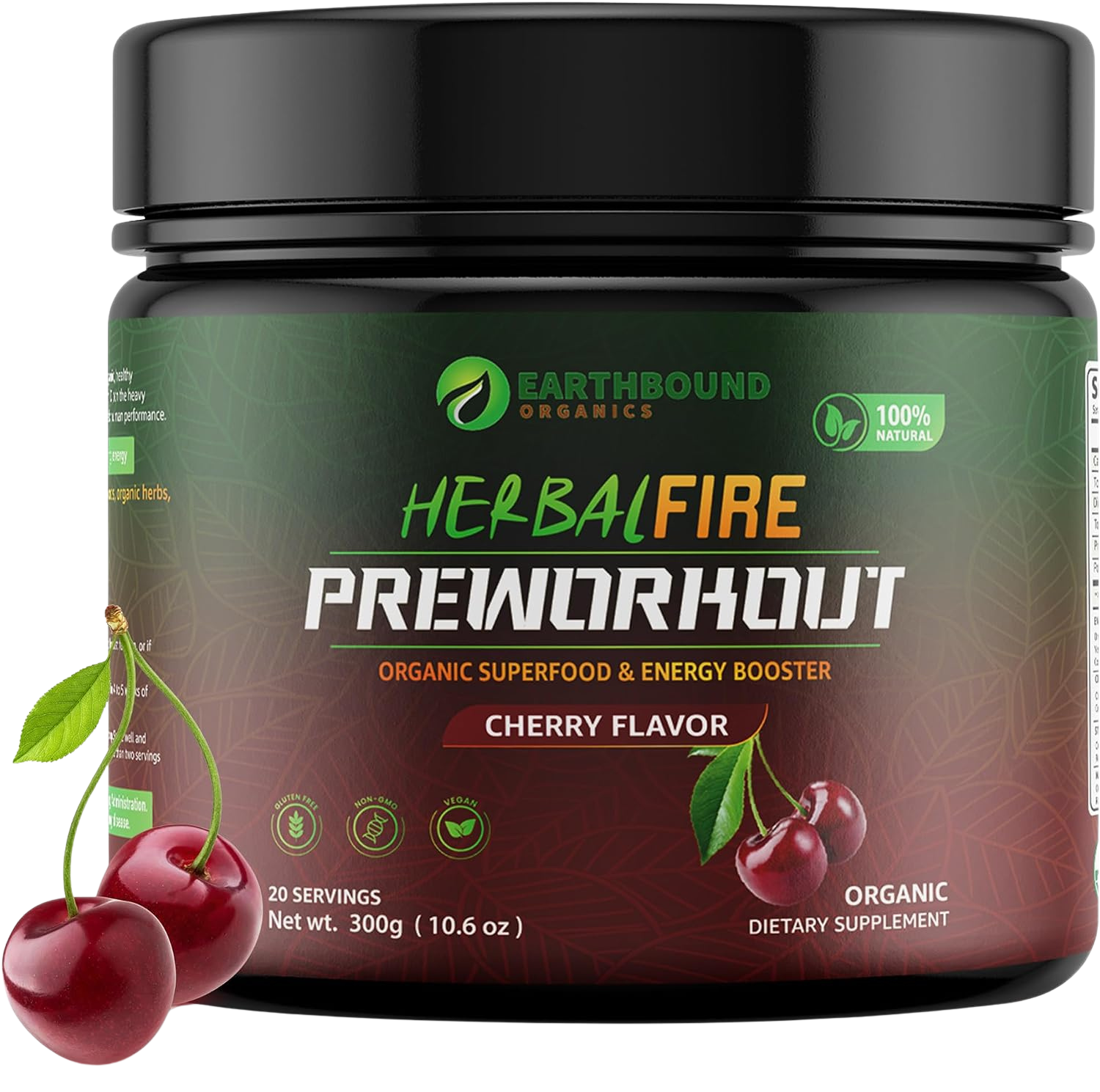 HerbalFire Organic Pre-Workout Cherry Flavor
